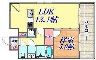 アスヴェル兵庫駅前の物件間取画像